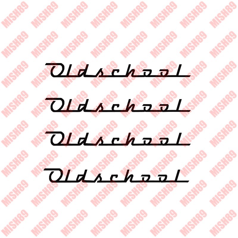 Oldschool decal Old school Decals Motorcycle Fender Saddle Bag Vinyl Stickers