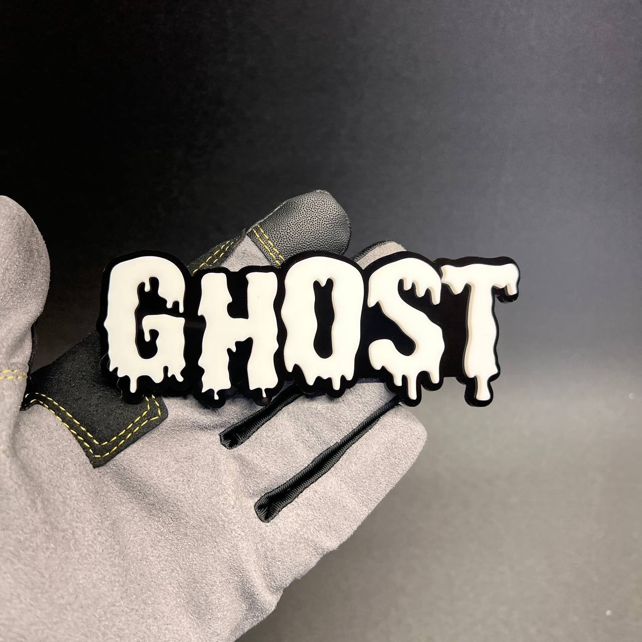 1PC Drip GHOST Custom 3D Text Car Badge Fender Emblem Tailgate Toolbox 3D