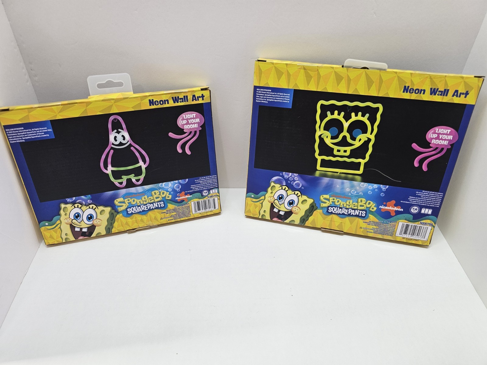 Set of 2 SpongeBob SquarePants and Patrick Neon Wall Art Nickelodeon New