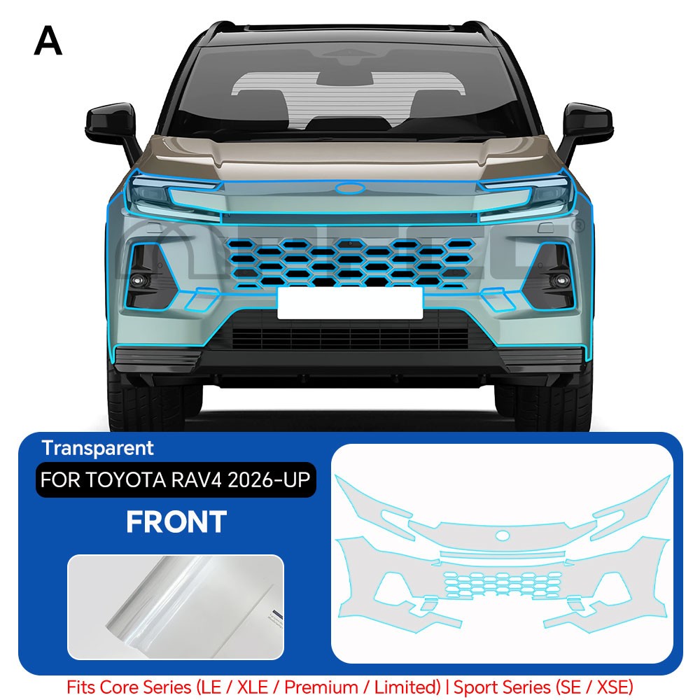 For Toyota RAV4 2026-UP PreCut Paint Protection Film Gloss Clear PPF TPU Kit
