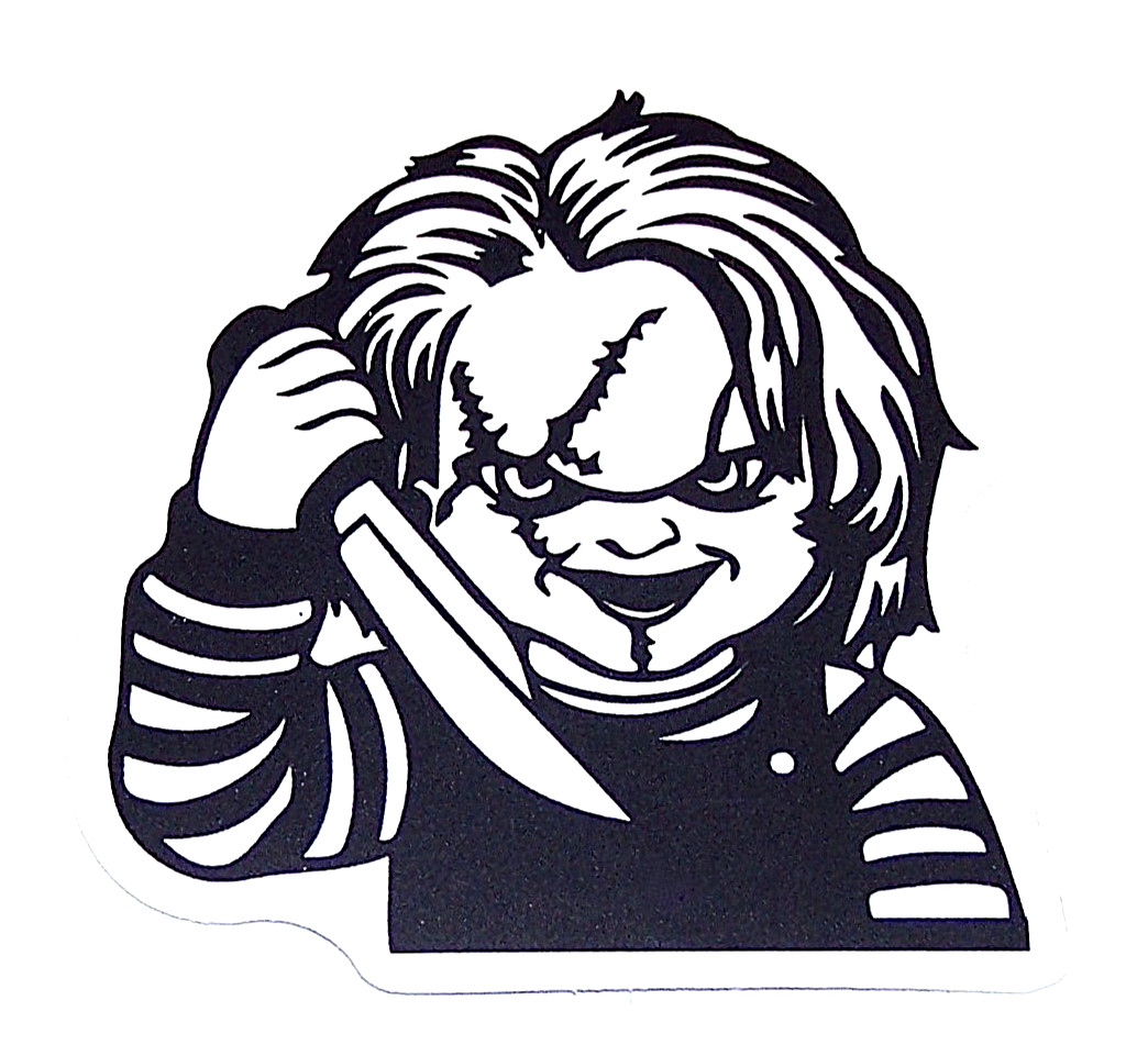 CHUCKY Child's Play Cut Sticker Decal Movie Horror Film Chucky Doll