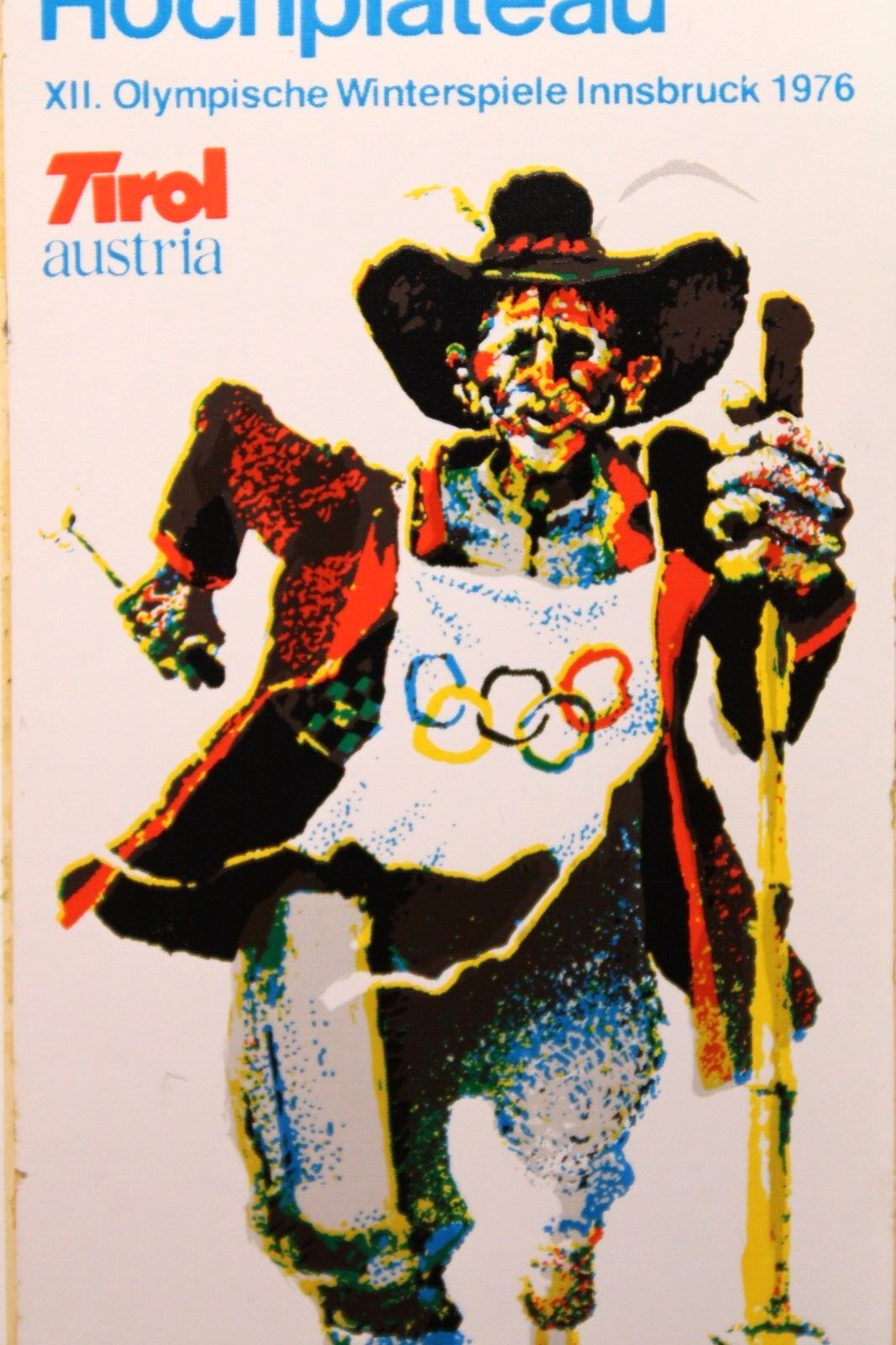 1976 Innsbrock Austria Olympics Walter Potach 5x2in STICKER Decal Vinyl Souvenir