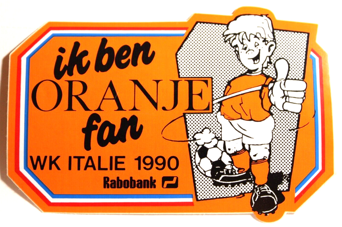 Dutch Sticker WORLD CUP ITALY 1990 ORANGE FAN Travel City Decal Vinyl Souvenir