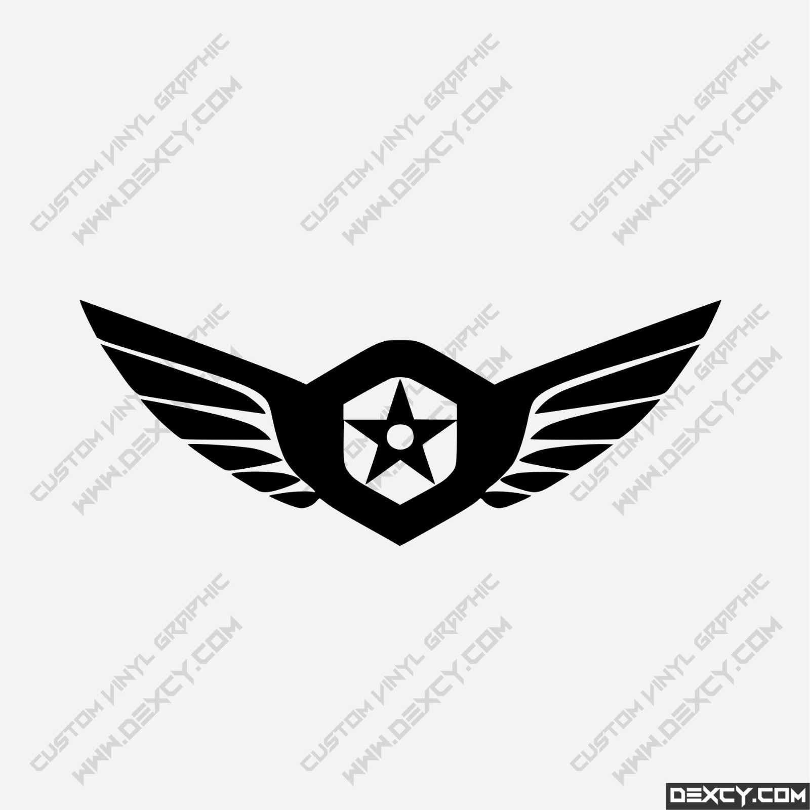United States Air Force Decal US AirForces Sticker Pilot Army Wings Emblem Logo