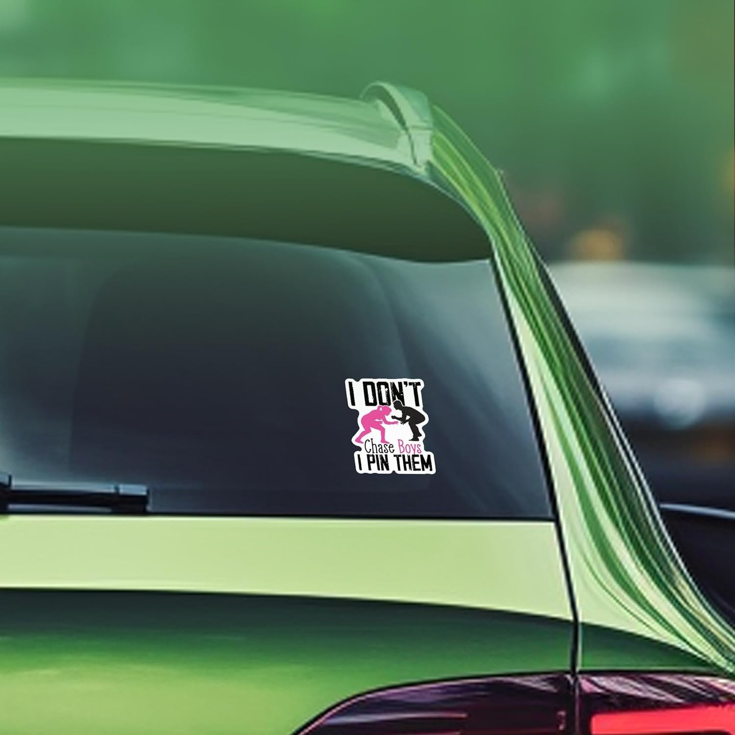 I Don’t Chase Boys I Pin Them Wrestling Girl Sticker, Cool Wrestler Decal 3"