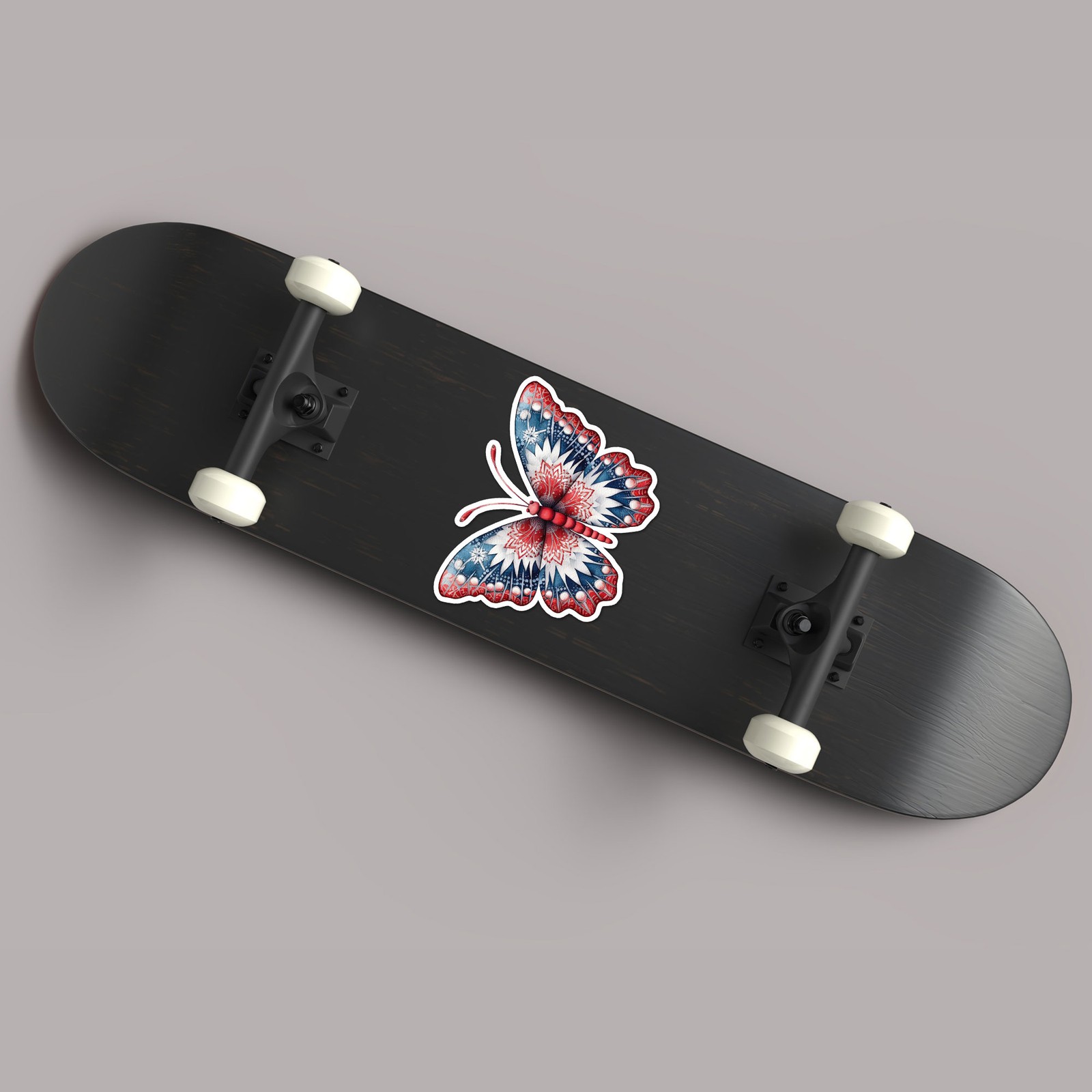 Red + Blue Butterfly – Vinyl Decal Sticker – Car Window Laptop – ebn9577