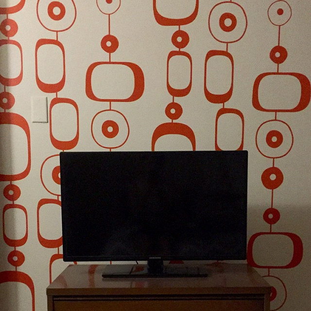 Mid Century Modern Geometric Chain Wall Decal, Removable Modern Nursery Decor