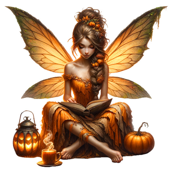 Handmade Fall Fairy Vinyl Decal UV Coated Weatherproof Outdoor Indoor Durable