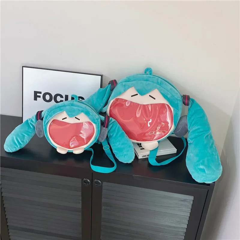 Anime Hatsune Miku Cosplay Plush Backpack Ita Bag Women Bag Shool Student Men Ve
