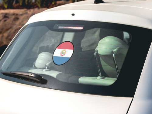 Paraguay Flag Circle Sticker Decal