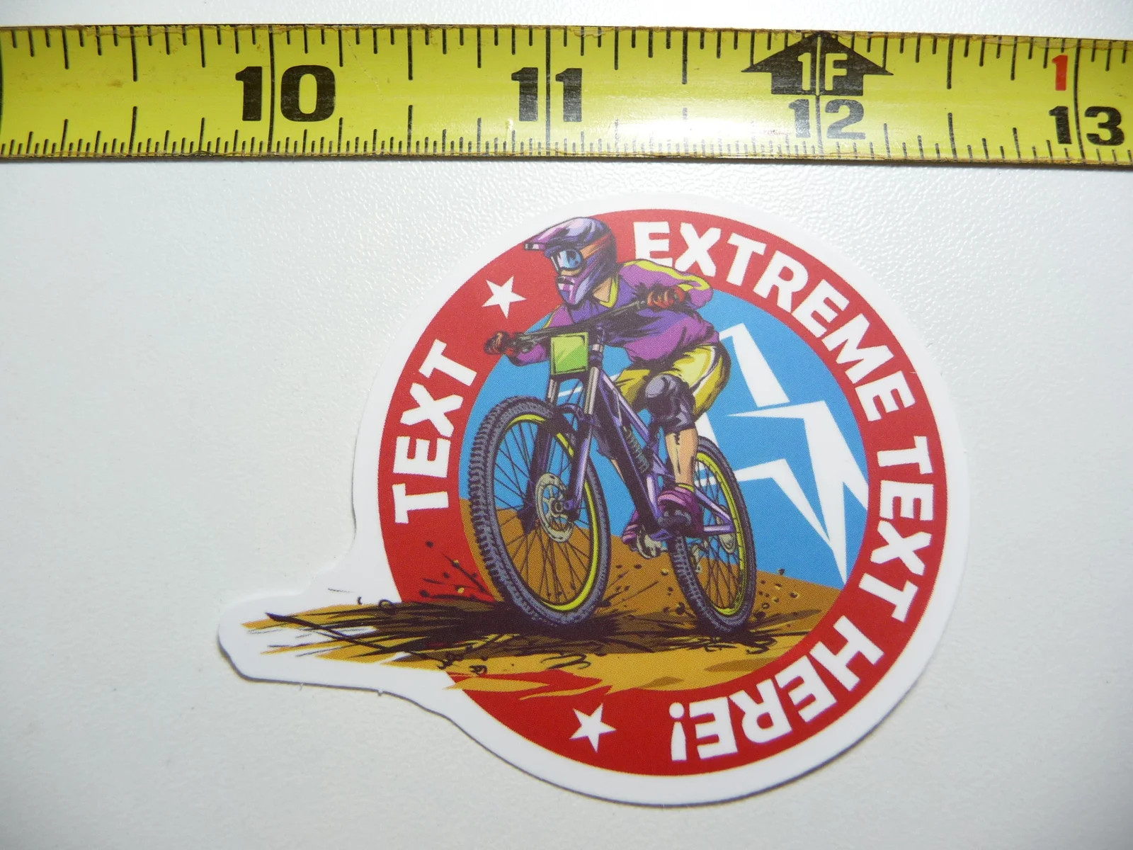 MTB MOUNTAIN BIKE EXTREME TEXT JOKE GENERIC SMALL STICKER DECAL RIDE RIDER