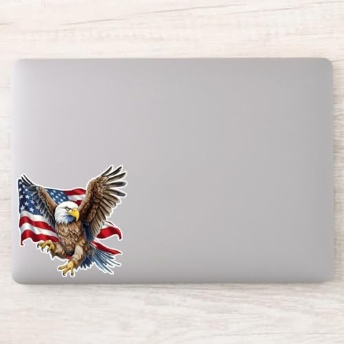 American Flag Eagle Car Stickers 2-Pack Patriotic Waterproof Stickers for