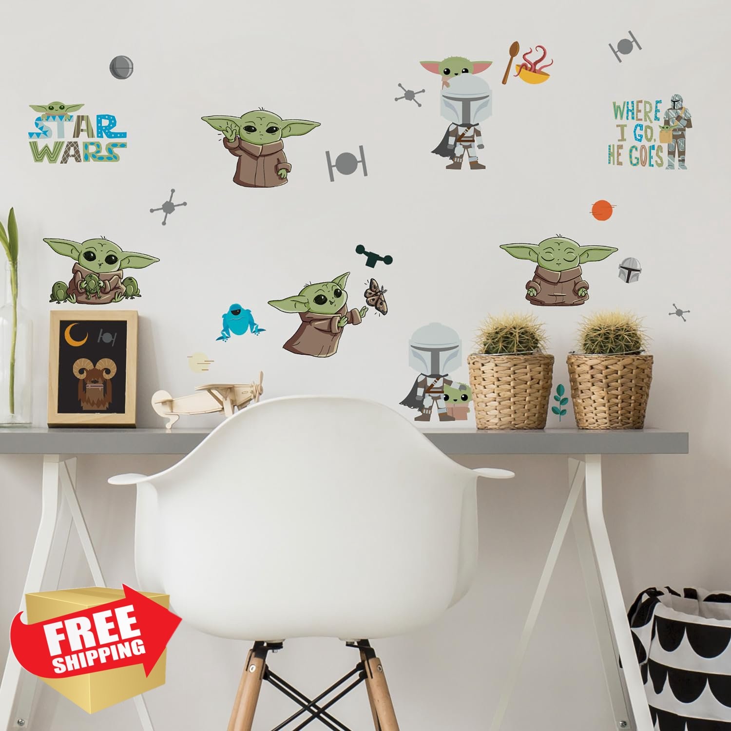 RoomMates Star Wars Wall Decals Green Brown Blue
