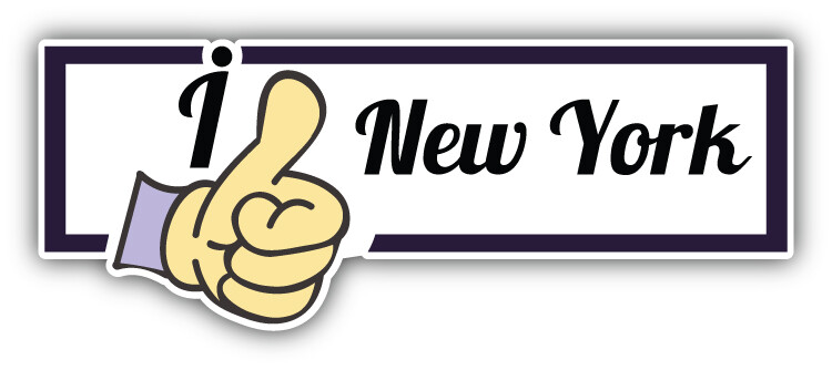 I Like New York Travel Slogan Car Bumper Sticker Decal