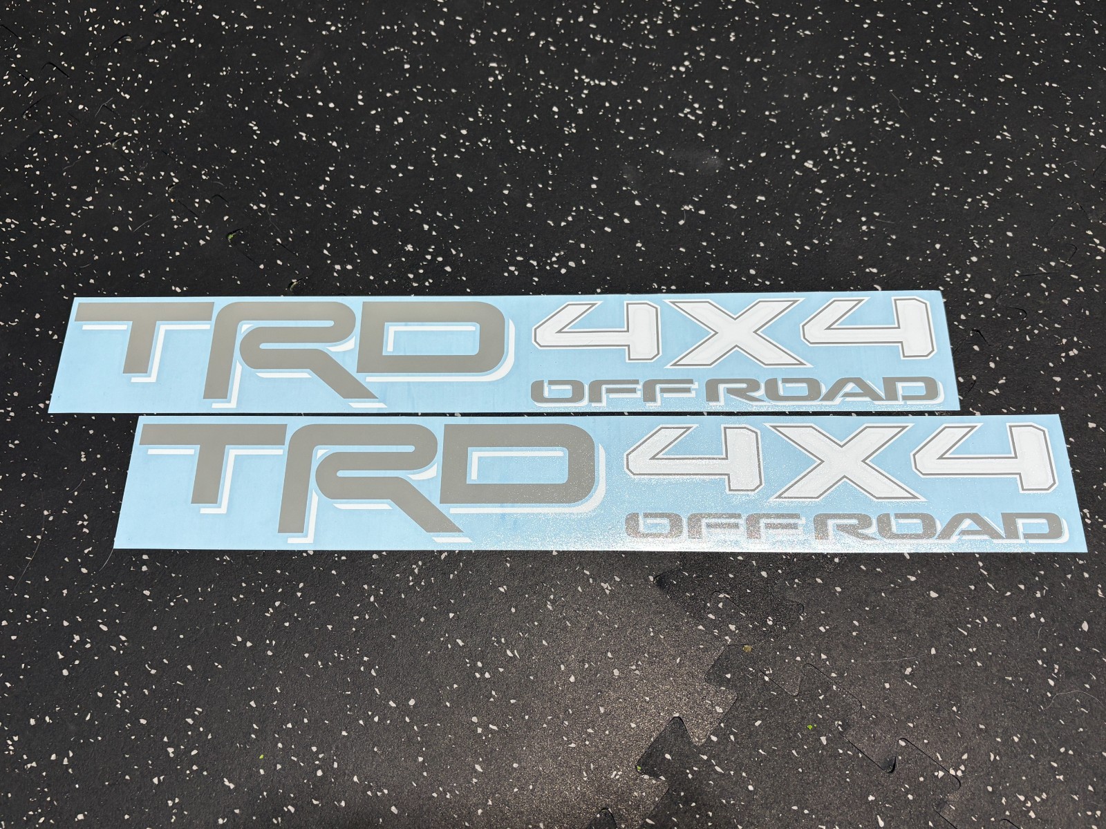 2x TRD 4×4 Off Road Vinyl Decal Gray & White fits Tacoma 4Runner Tundra [Outdoor