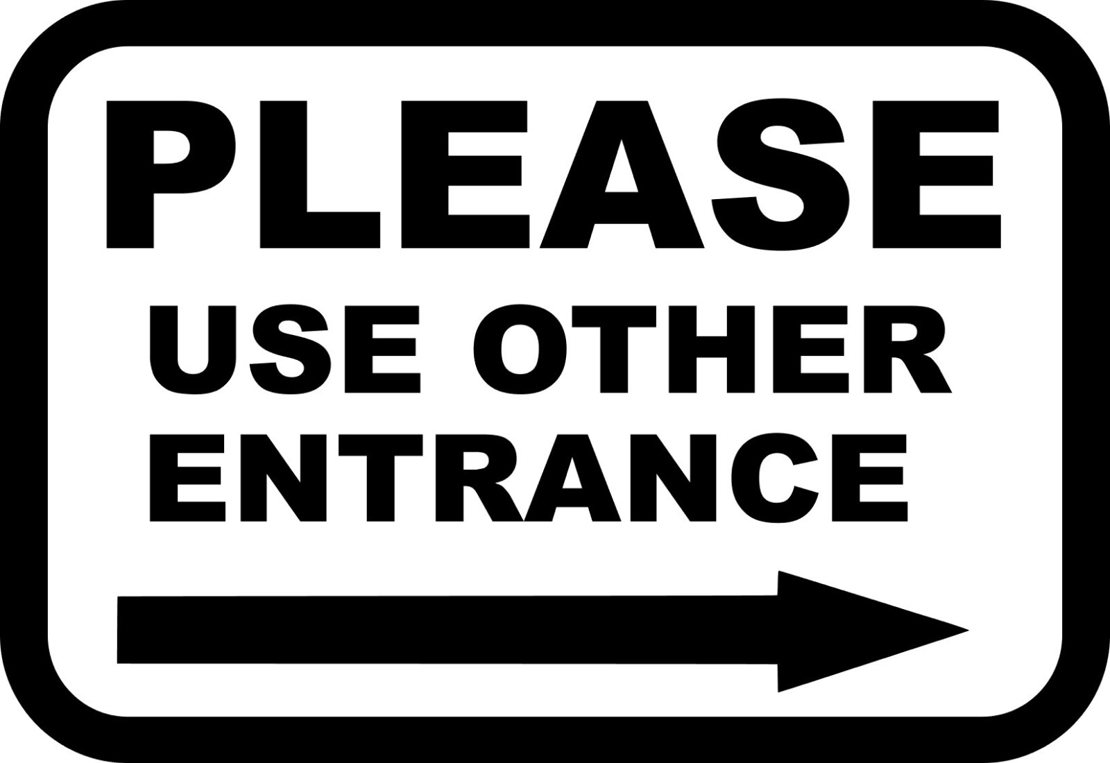 Please Use Other Entrance direction arrow SIGN BUSINESS VINYL DECAL STICKER