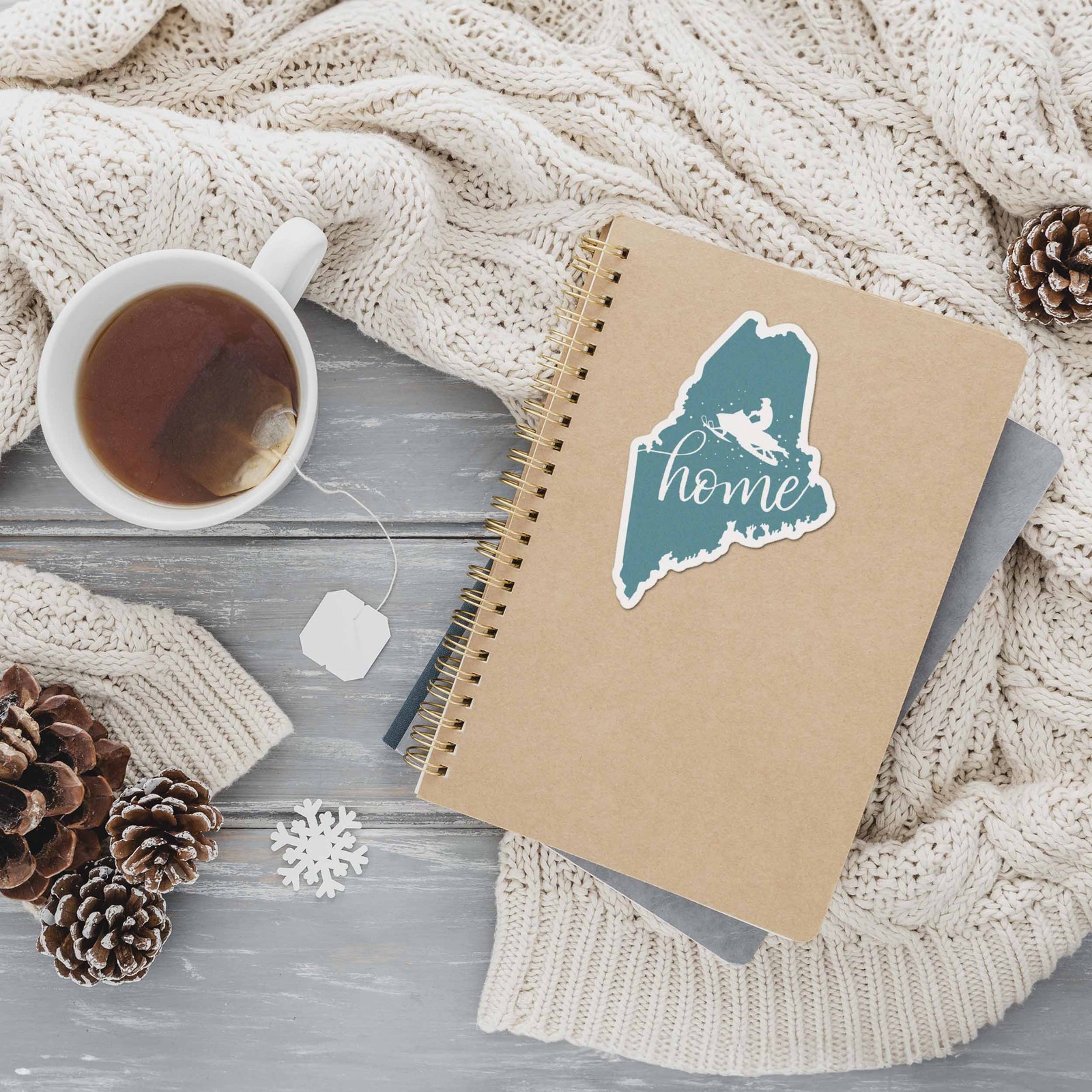 Home Maine Snowmobile Sticker