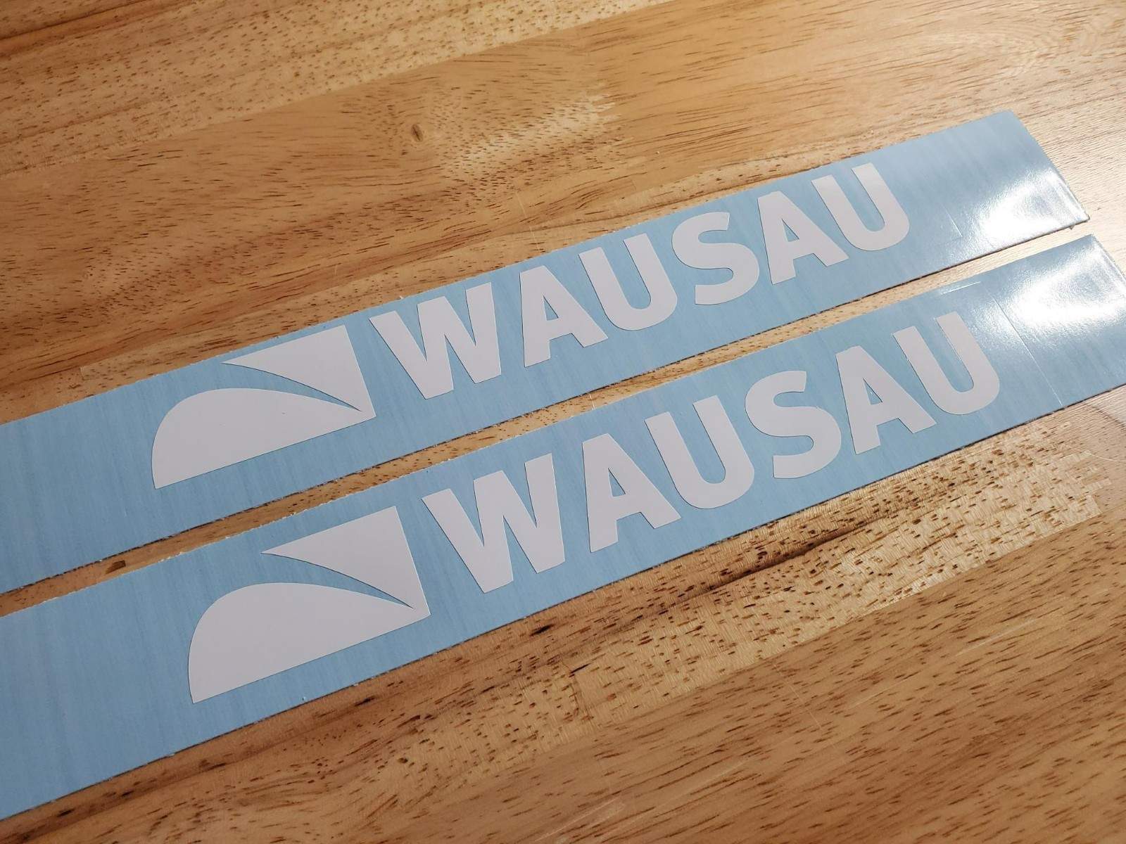wausau snow plow 24" DECALS STICKERS GLOSS white (2) VINYL USA