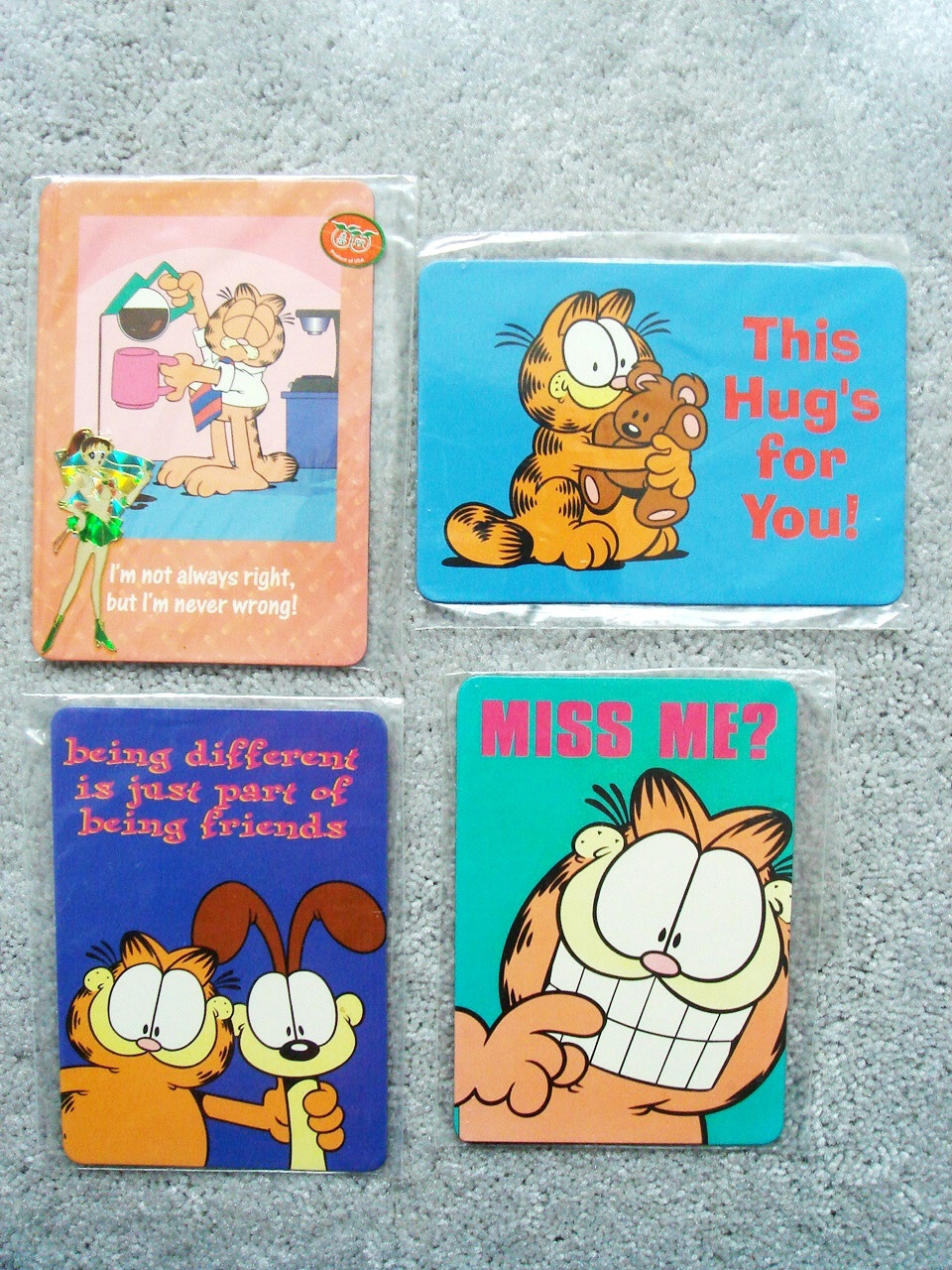 7 Magnet – 1995 Favorite Funnies 5” x 3.5” Greeting Card, Garfield, Vtg Rare