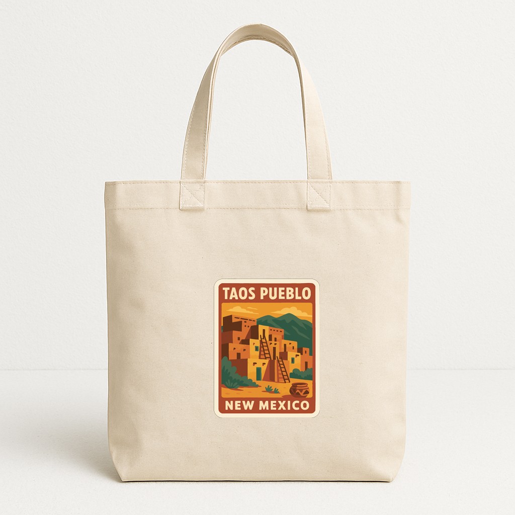 Taos Pueblo New Mexico Iron On Heat Transfer Vinyl HTV Die-Cut Symbolic Landmark