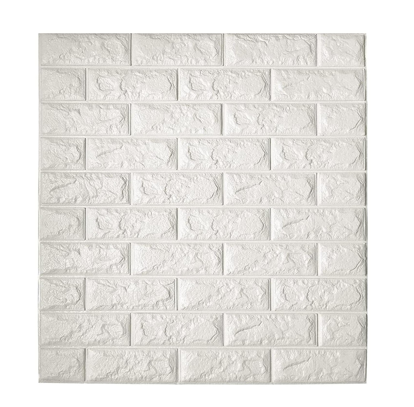 Art3d 20pcs 30.5"x27.5" Foam Faux Brick Self-adhesive White Wall Sticker