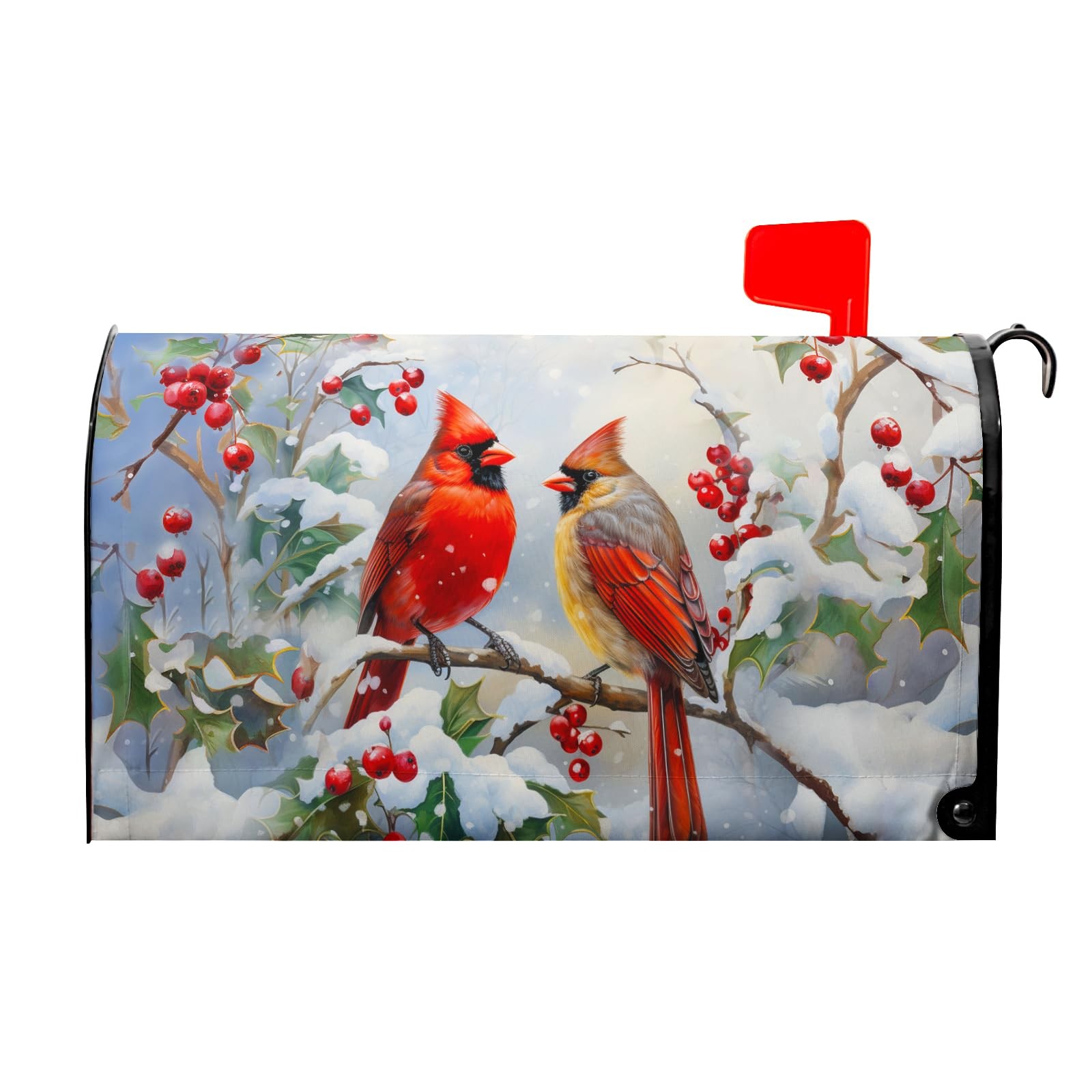 Winter Cardinal Red Birds Magnetic 21×18 inch,