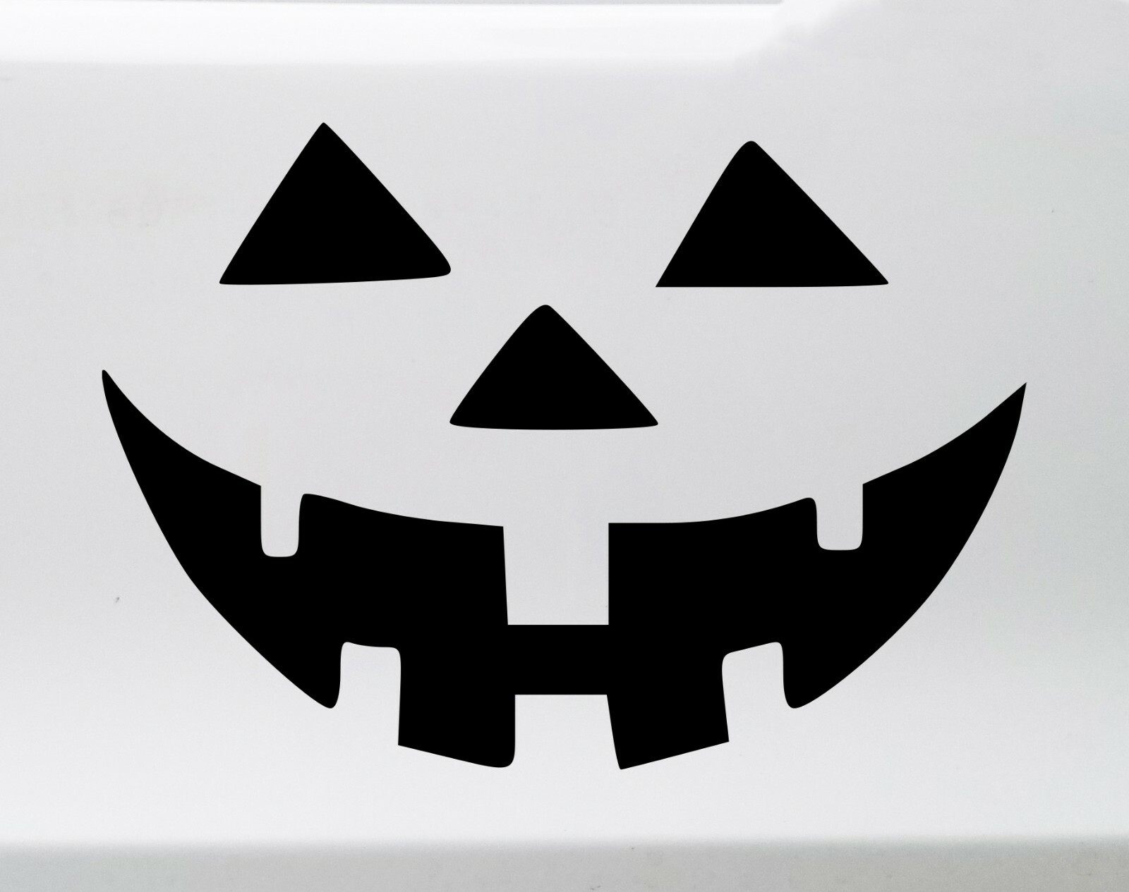 Pumpkin Face Vinyl Decal V5 | Halloween Creepy Smile Scary | Die Cut Sticker