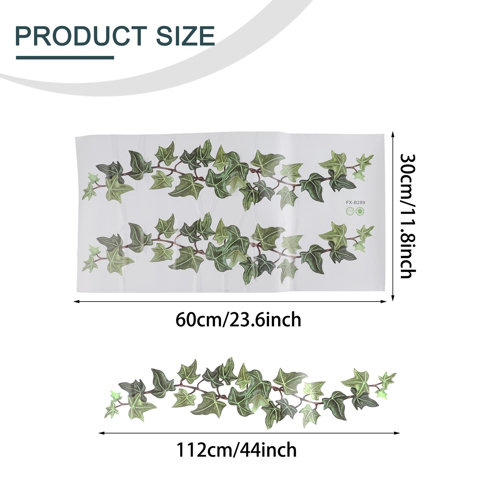 Green Vine Leaves Stickers Living Room DIY Wall Stickers Decal Mural Decoration