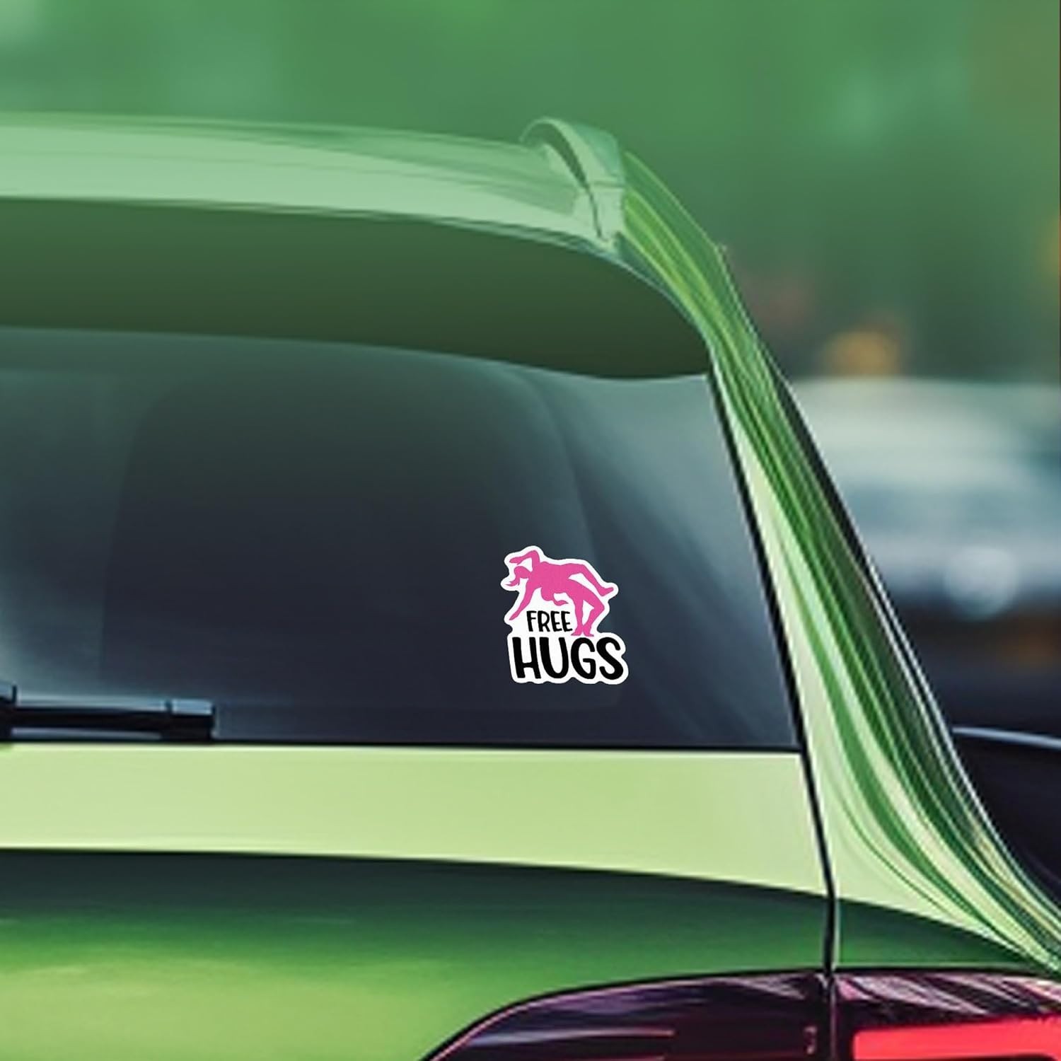 Wrestling Girl Sticker,Wrestling – Free Hugs, Cool Wrestler Decal Size 3"