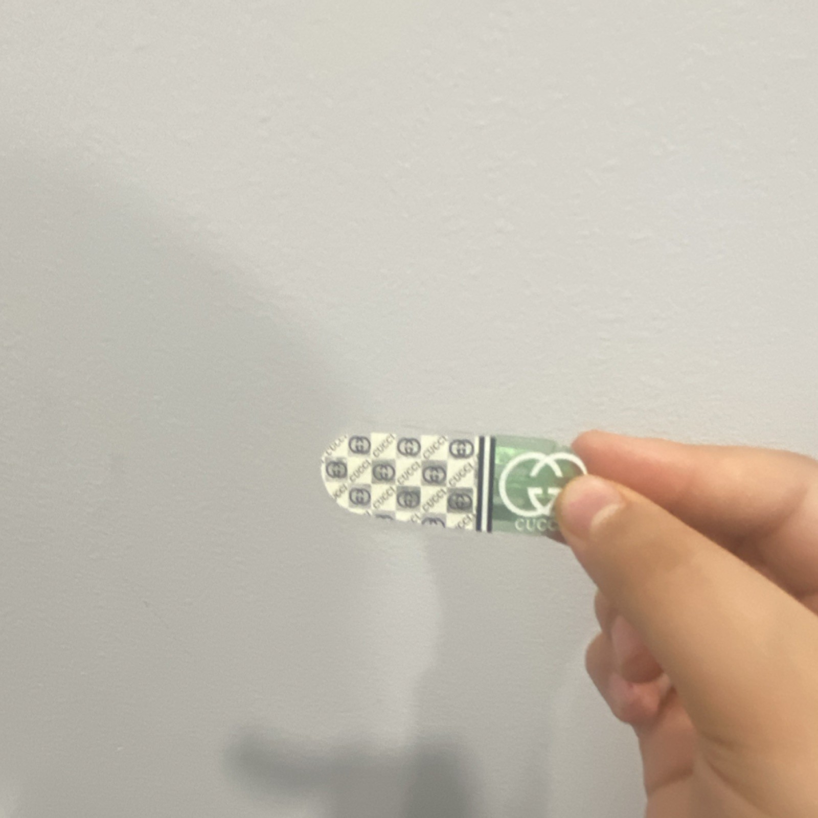 GUCCI Logo Vinyl Decal Sticker Green White Black Rectangular Modern Small