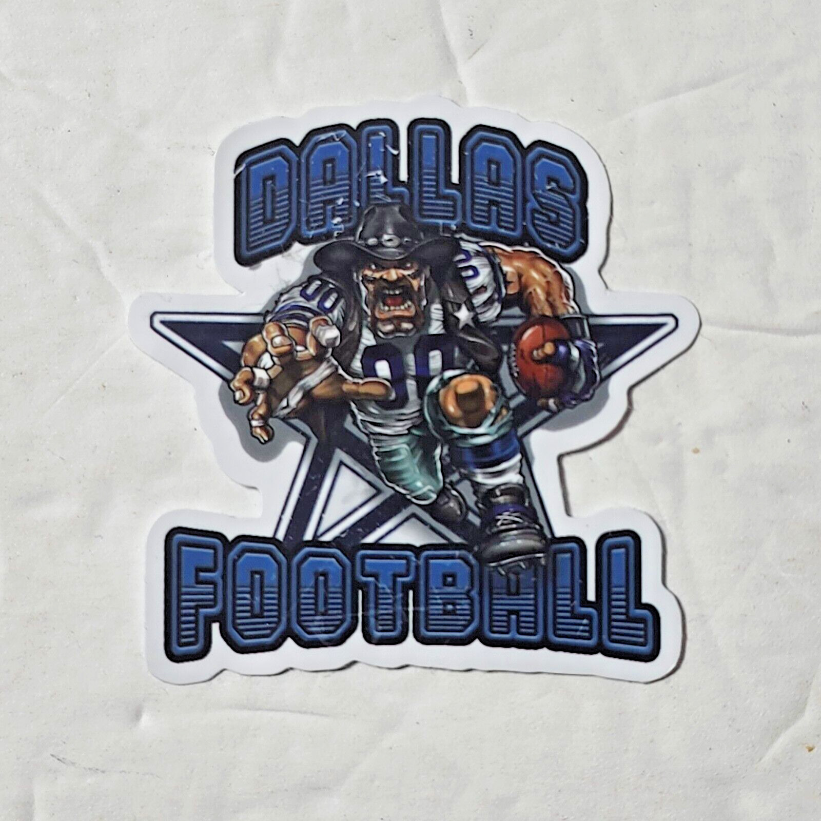 Dallas Football Cowboys Player 00 cowboy hat Sticker New 2 1/8" x 2"