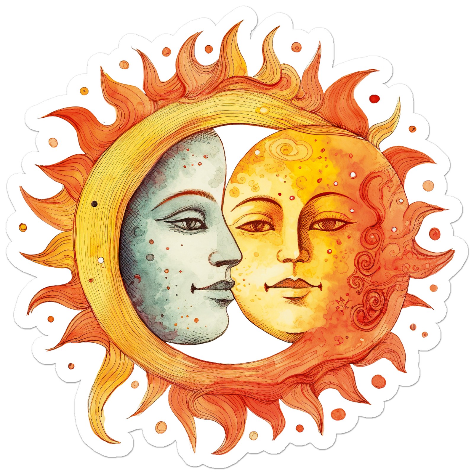 Celestial Sun Moon – Vinyl Decal Sticker – Car Window Laptop – ebn11959