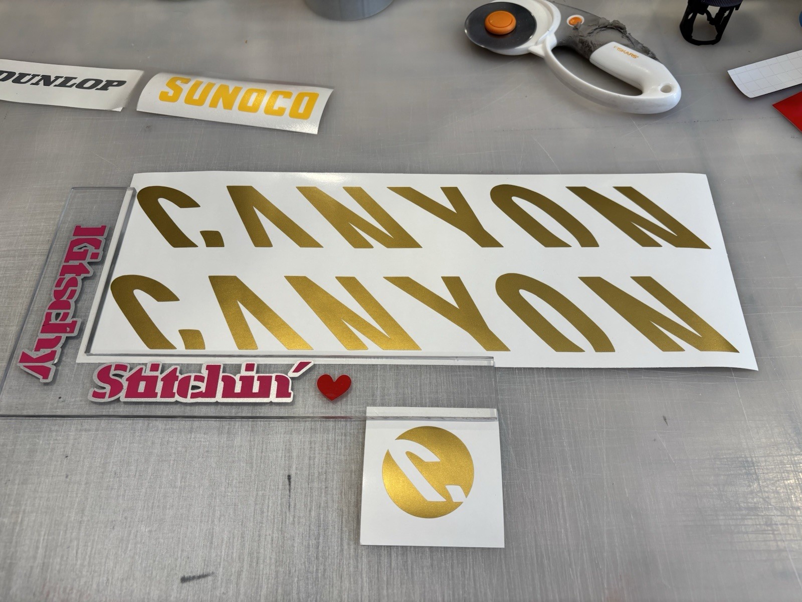 TWO Canon Logo Die Cut Vinyl Decals Car Truck Glass, Etc Photography Electronics