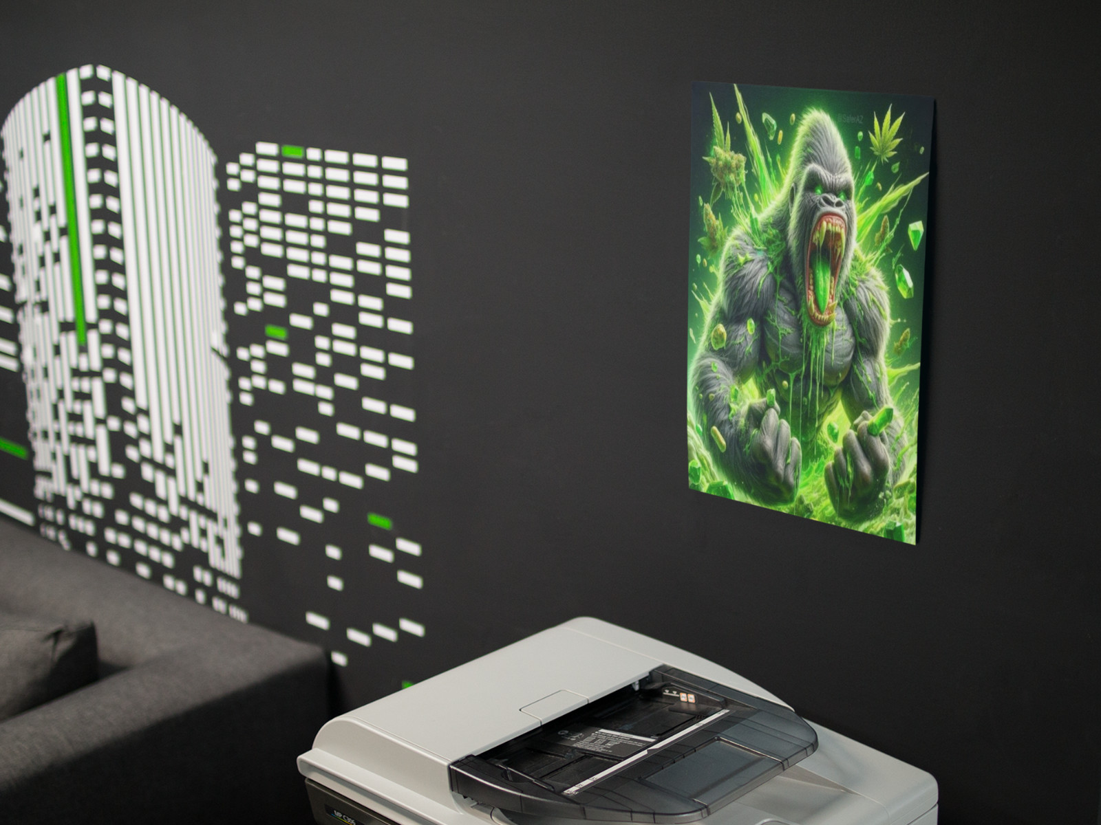 Gorilla Glue Weed Wall Vinyl Decal Poster Print Removable Adhesive Backing