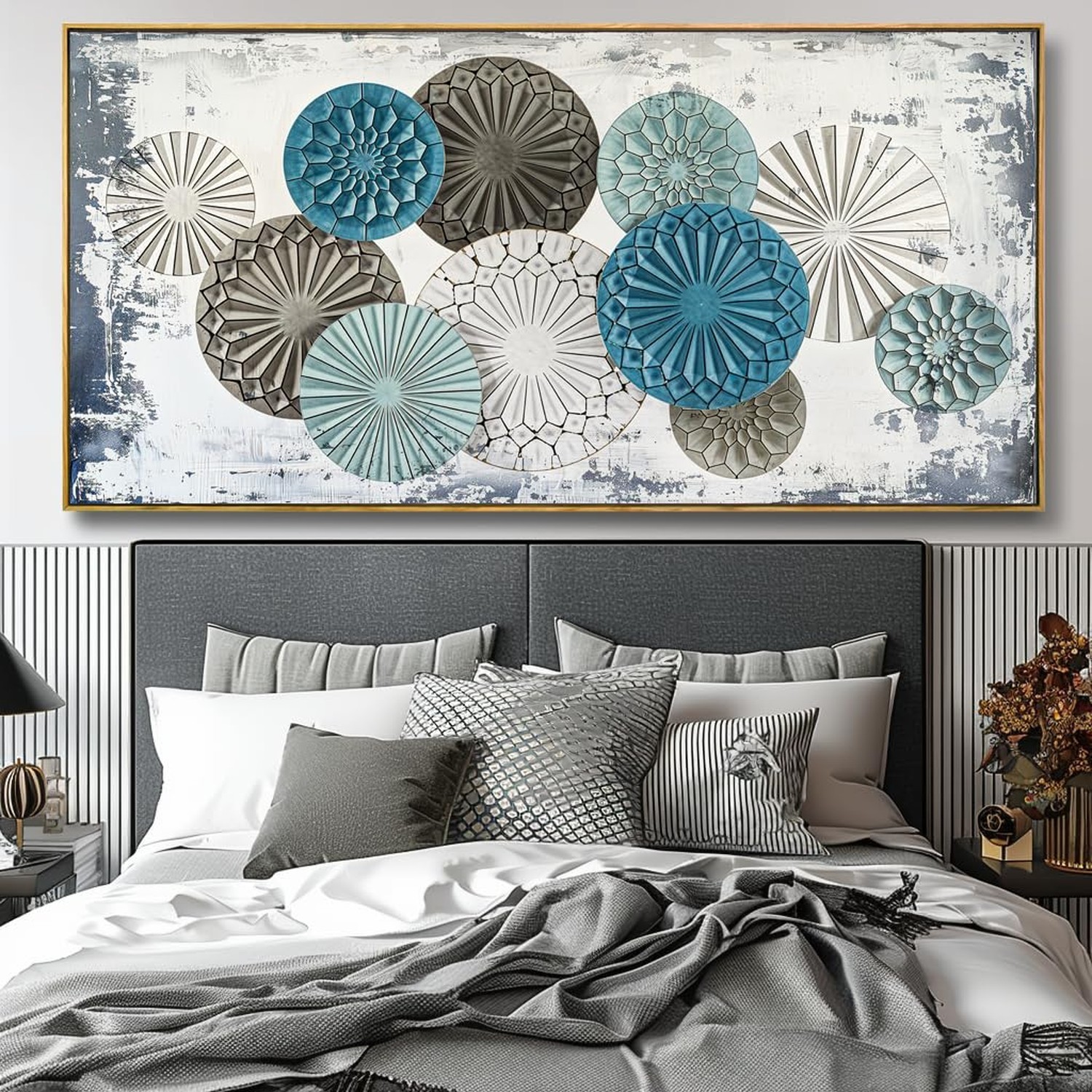 Wall Art Colorful Floral Rustic Wall Decor Canvas Painting Abstract Wall Art …
