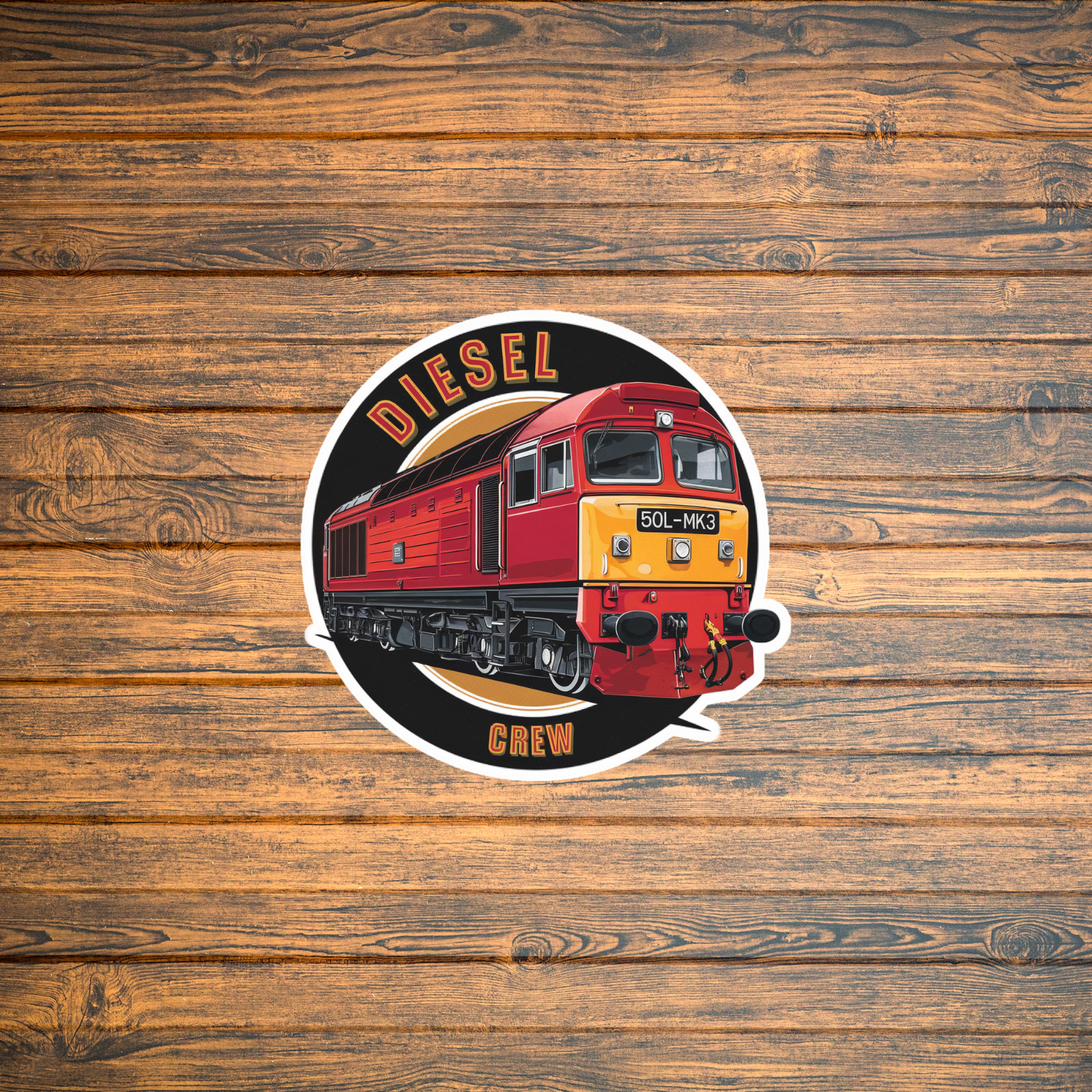 Vintage Diesel Train Crew Sticker – Classic Locomotive Railroad Decal #2911