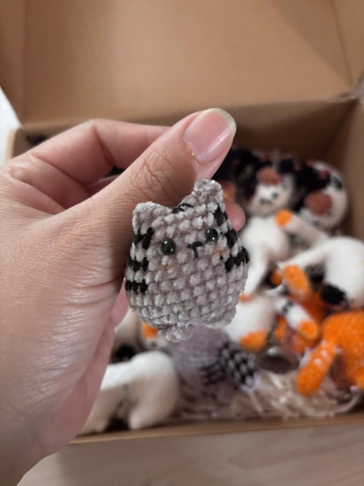 Crochet Cat Keychain, Cute Amigurumi Cat Bag Charm, Handmade Gift