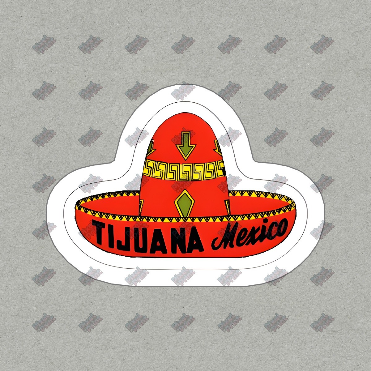 Vibrant Tijuana Mexico Sombrero Vinyl Sticker Fun Decal for Travel #790873