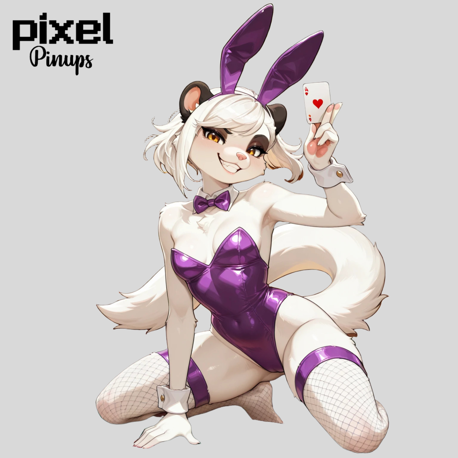 Pip Sexy Casino Bunny Suit Ferret Girl 5.1" Vinyl Sticker | Skinny Waifu