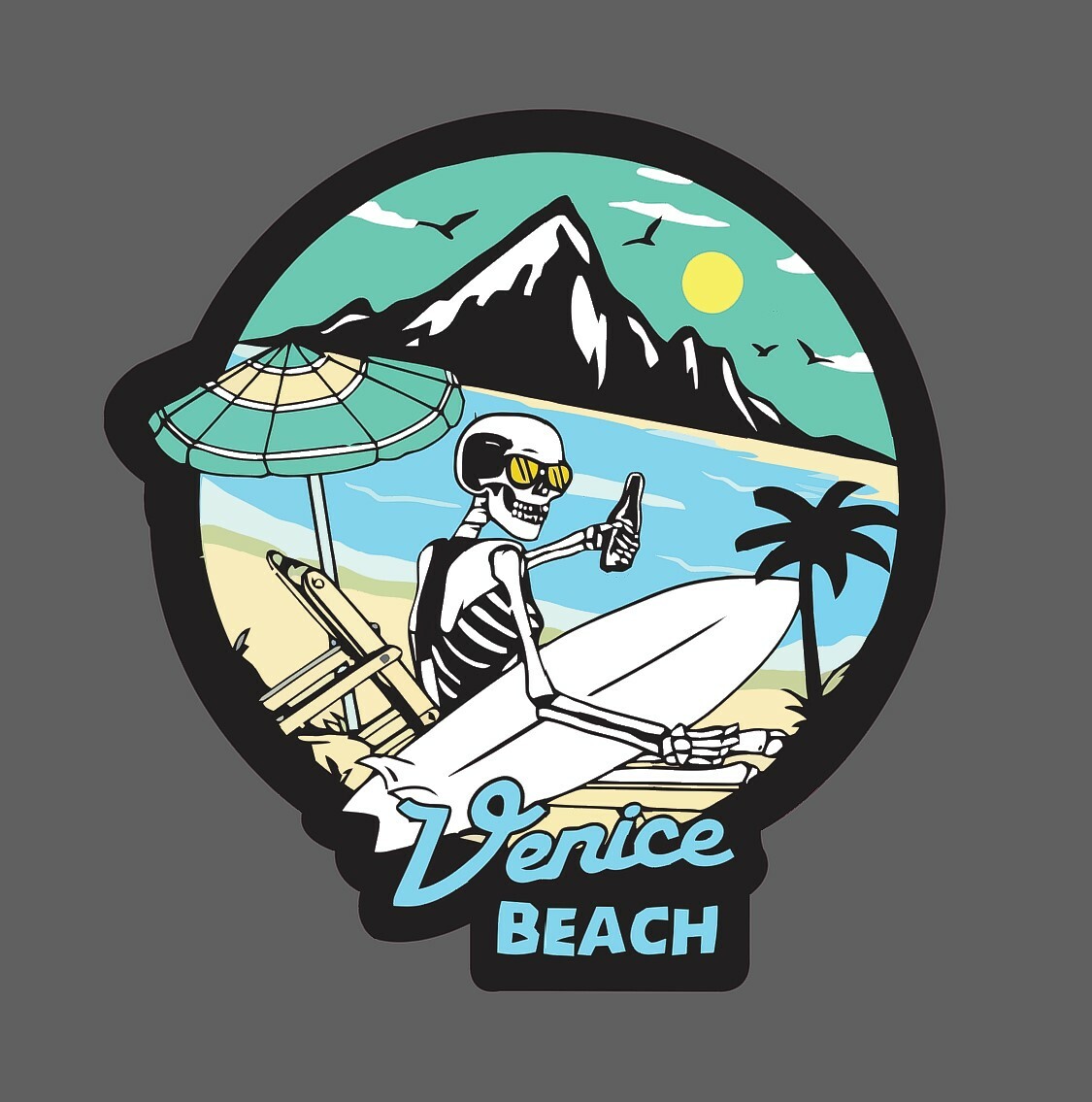 Venice Beach Sticker Skeleton Waterproof – Buy Any 4 For $1.75 Each Storewide!