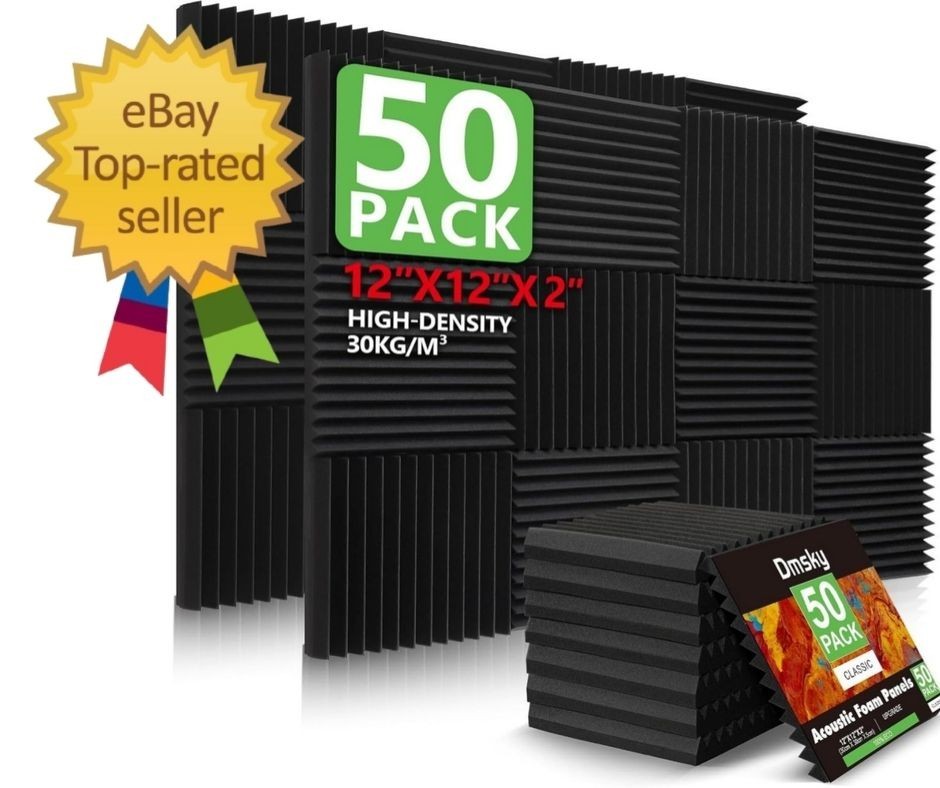 50 Pack Acoustic Foam Panels,2"X 12" X 12"Sound Proof Foam Panelshigh Density So