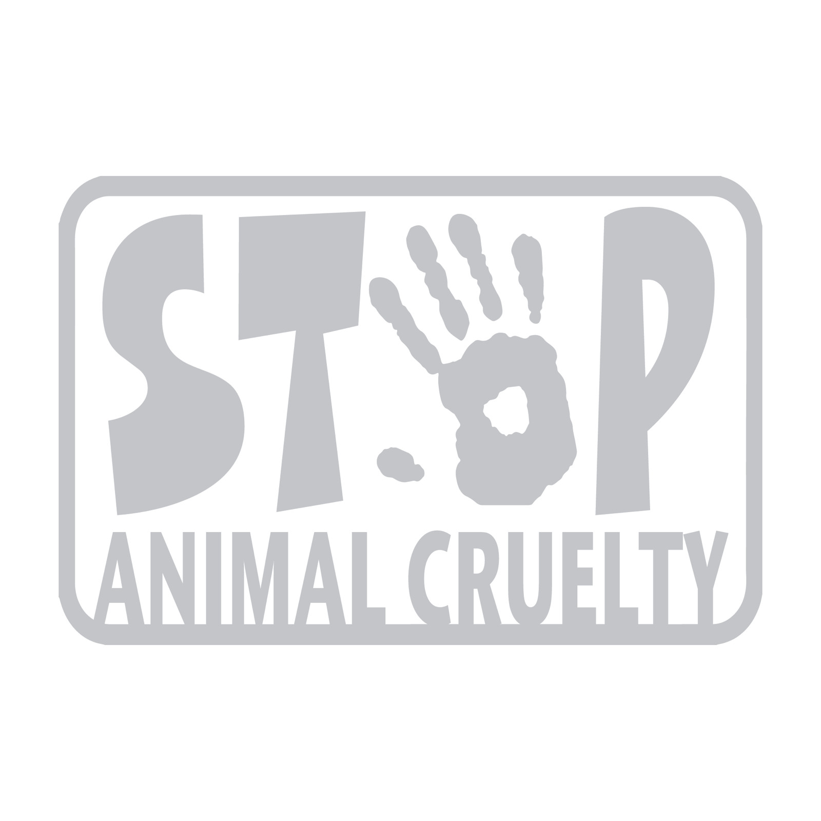 Stop Animal Cruelty Die cut decals Made In USA Multiple Colors Fast shipping!