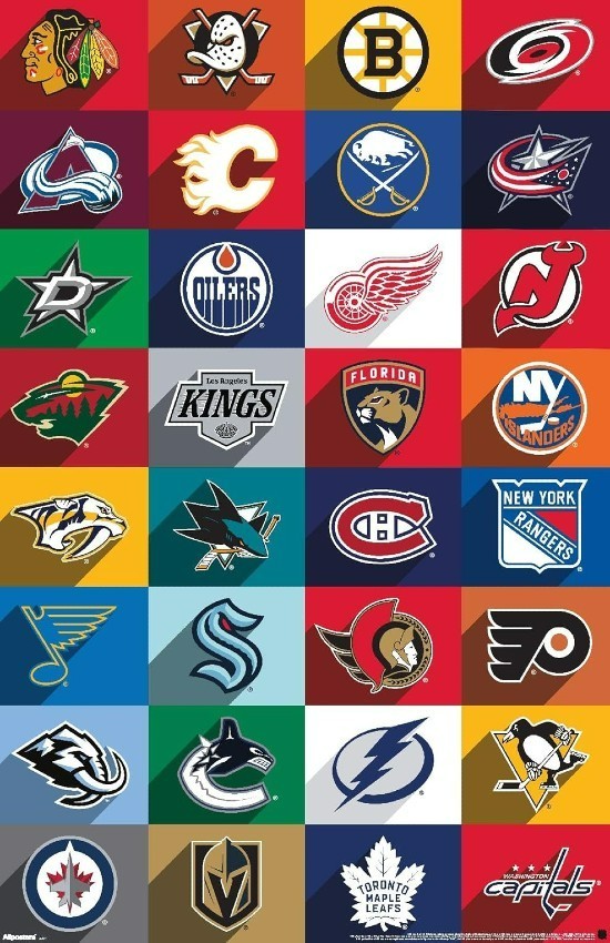 NHL HOCKEY TEAMS Wall Vinyl Decal Poster Canvas Print Removable Adhesive