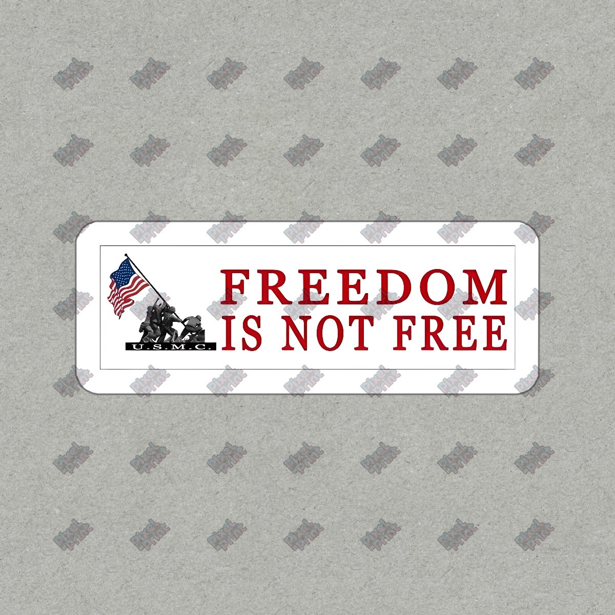 Freedom is Not Free Vinyl Sticker U.S.M.C. Military Decal for Cars, #239973