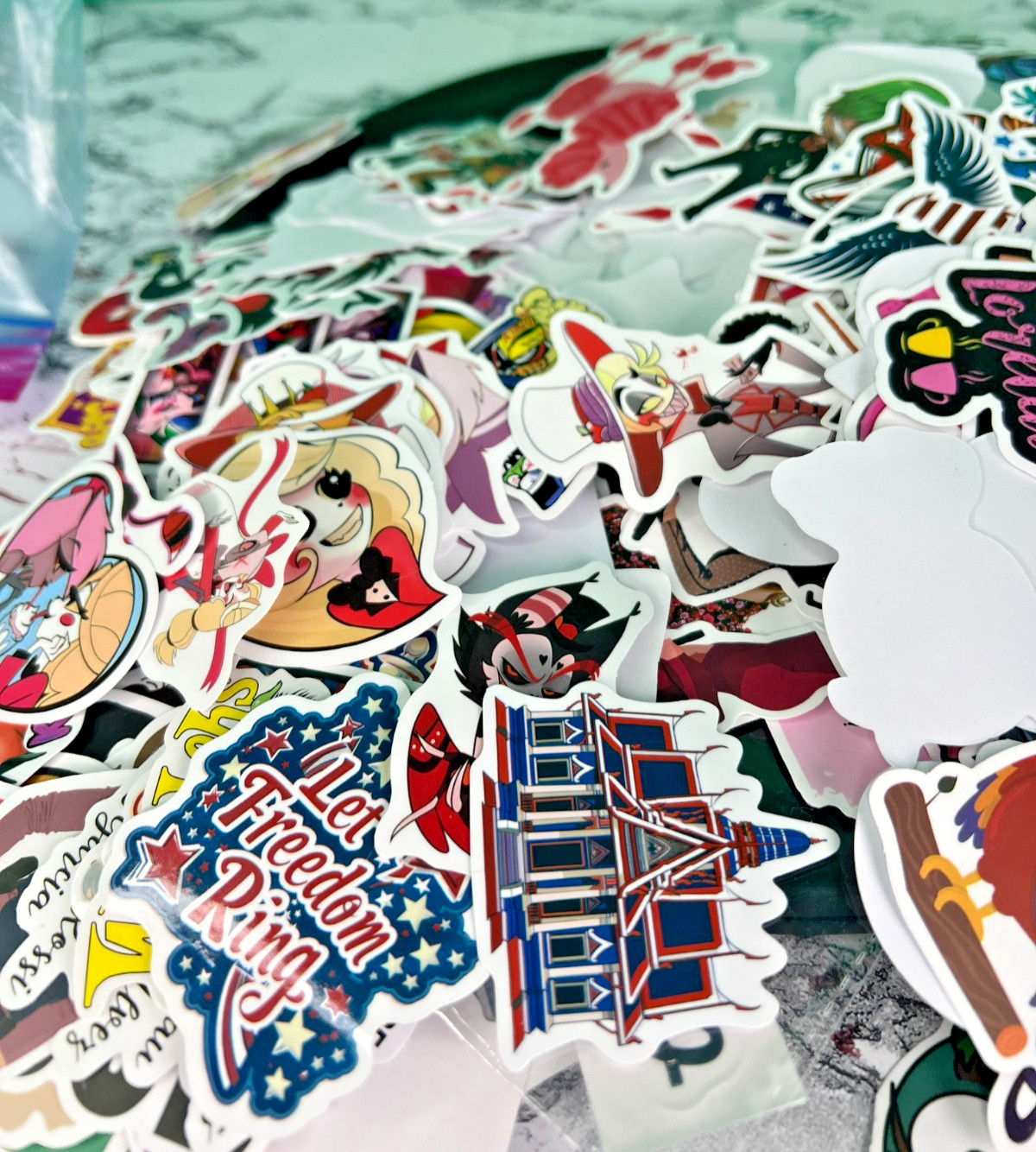 Bulk Vinyl Sticker Lot Mixed Variety Hazbin Hotel Animals Pop Culture Decals