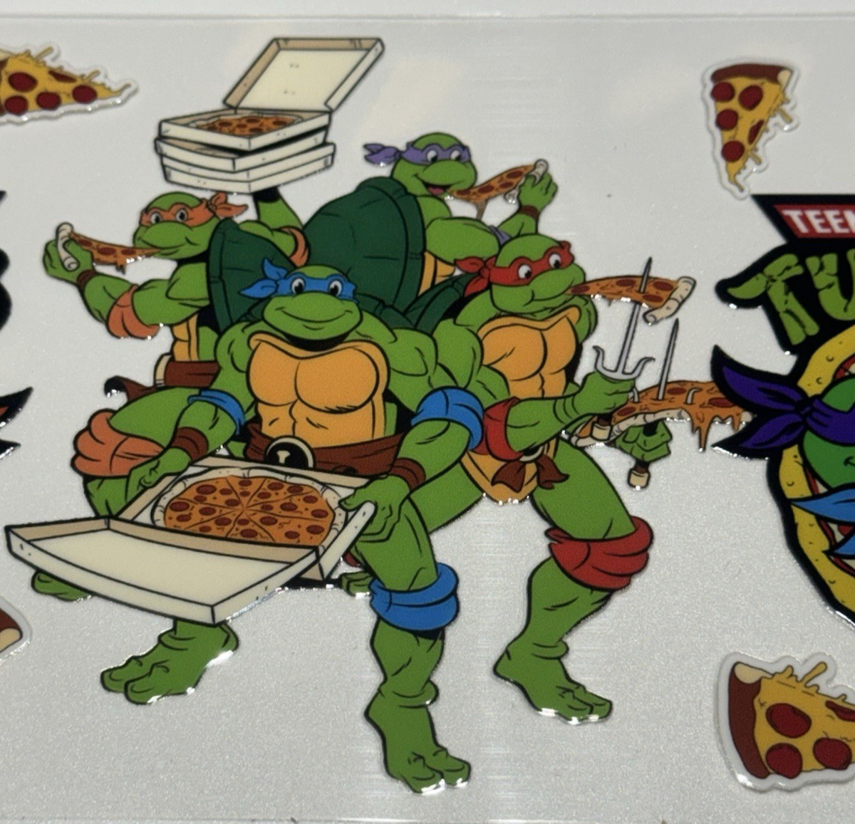 4 Cup Wraps Teenage Mutant Ninja Turtles UV DTF Assorted Set for 16 oz Cups TMNT