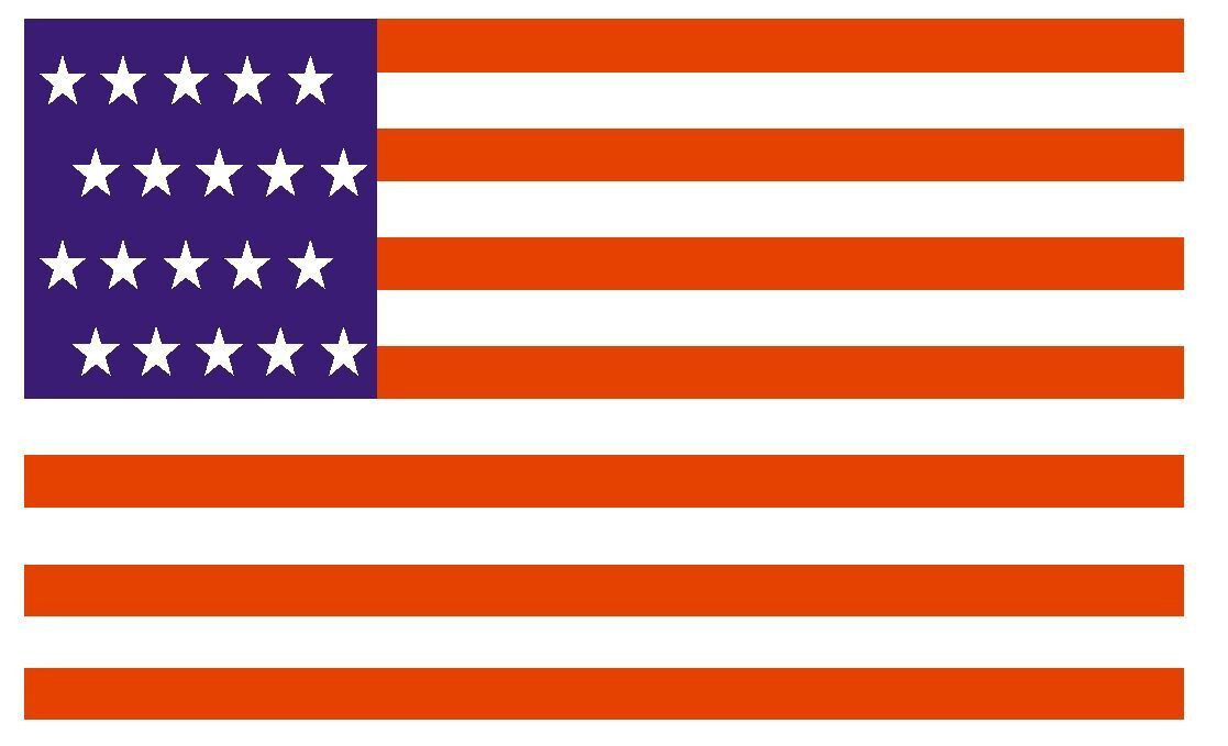 United State 1818 Flag Sticker Decal F533