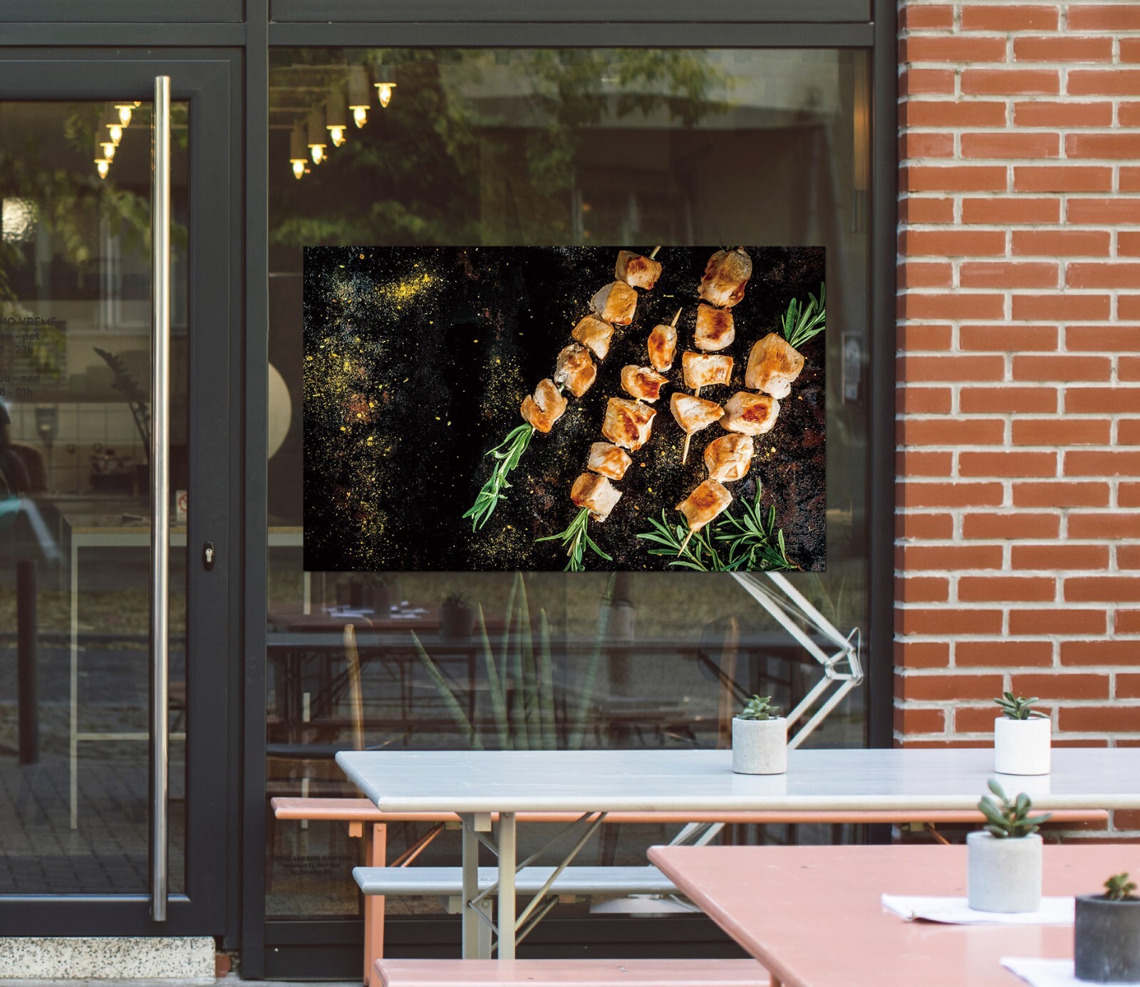 3D Grill Kebab Shop BBQ O1528 Window Stickers Vinyl Wallpaper Wall Murals Fay