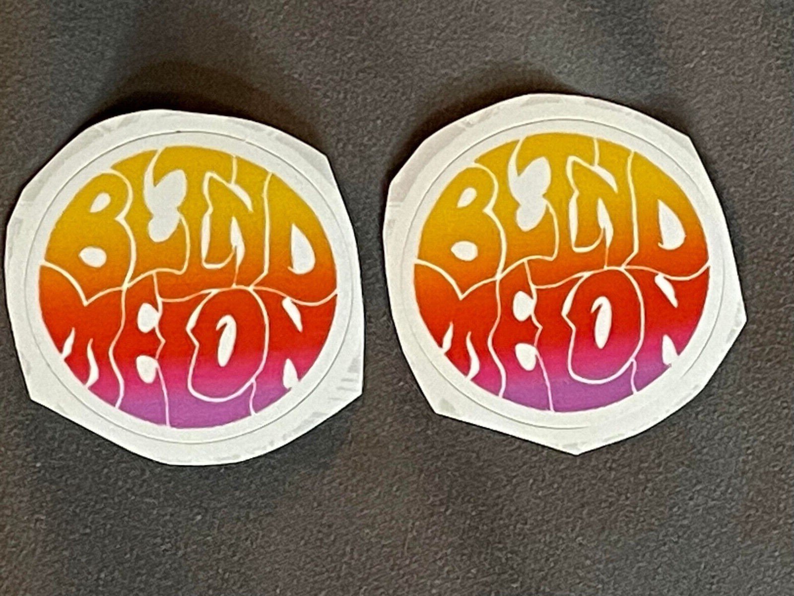 Lot (2) BLIND MELON 1 3/4" x 1 5/8" Band Logo STICKERS Fast! FREE SHIP! Hoon