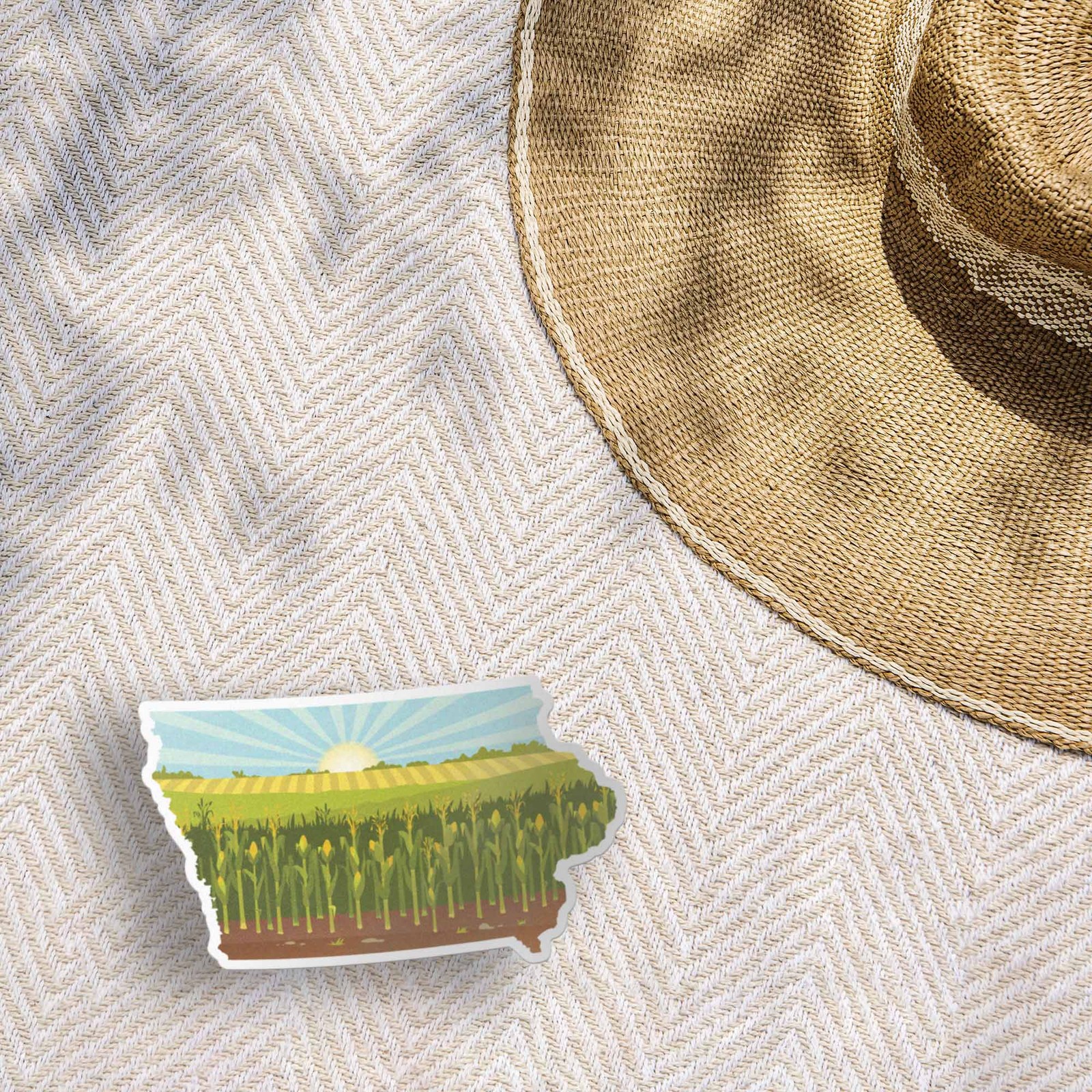 Iowa Corn Bumper Sticker – Cute Midwest Farm Decal